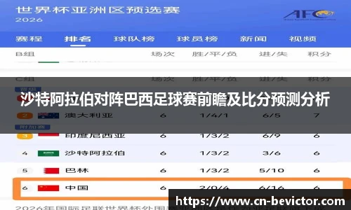 沙特阿拉伯对阵巴西足球赛前瞻及比分预测分析